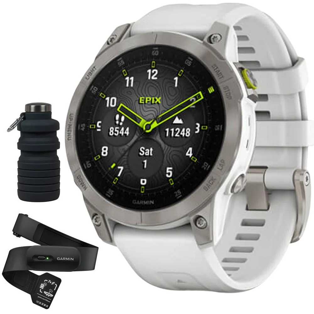 Garmin epix Gen 2, Premium Active Smartwatch Sapphire Ed. + HRM 200 (M-XL) Bundle - Image 2