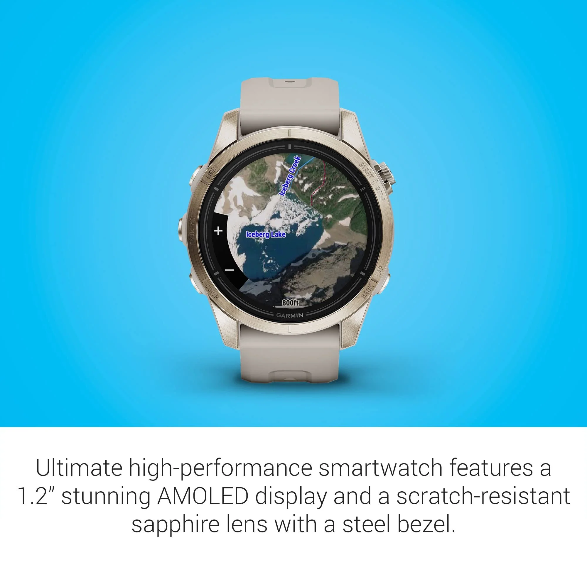 Garmin Epix Pro (Gen 2), 42mm, Sapphire, Soft Gold Steel, Light Sand - Image 4