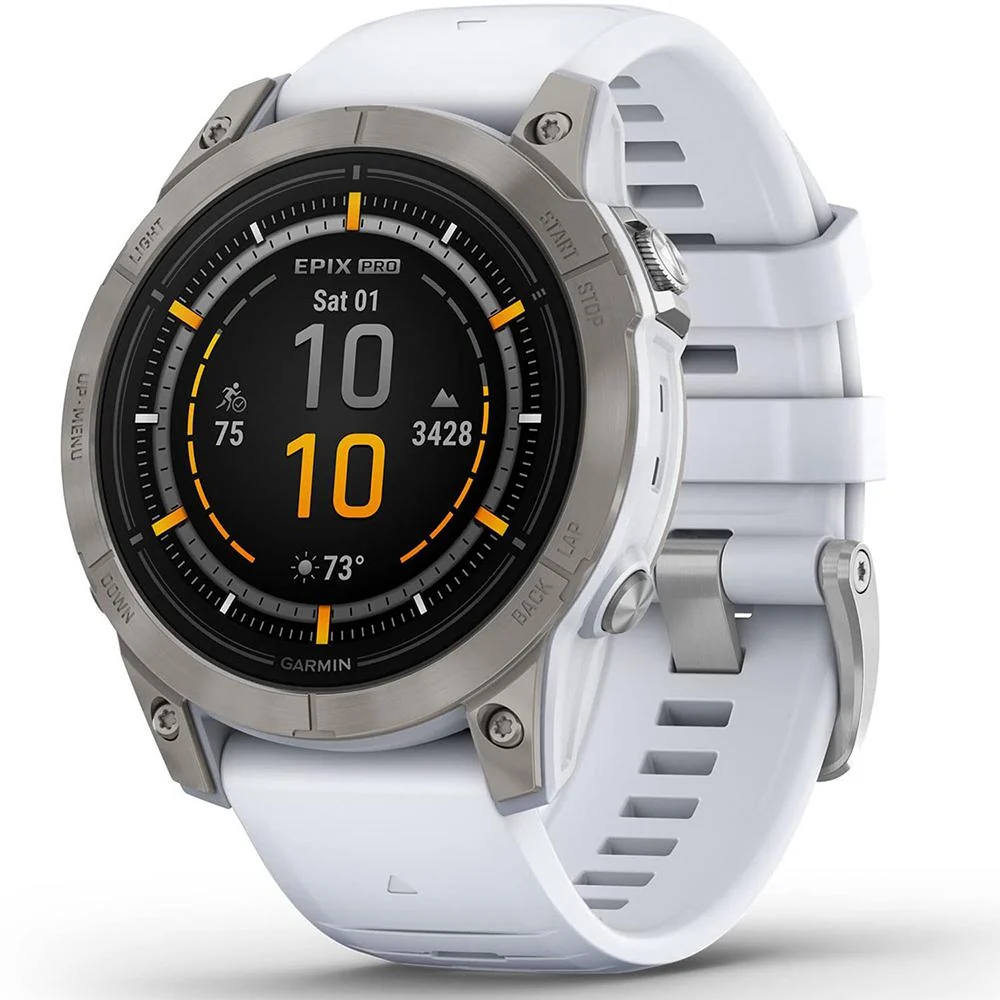 Garmin Epix Pro (Gen 2), 47mm, Sapphire, Titanium, Whitestone w/ Accessories Bundle - Image 2
