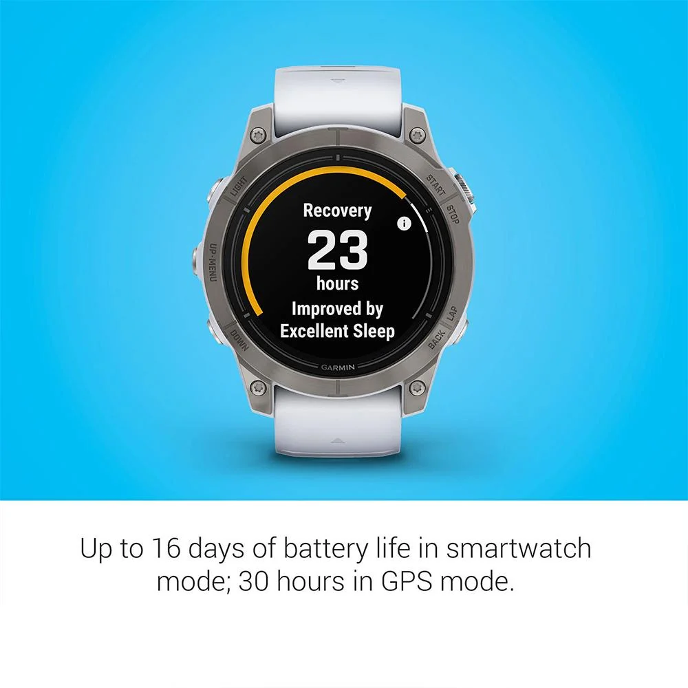 Garmin Epix Pro (Gen 2) 47mm Sapphire Titanium Whitestone with 2 Year Warranty - Image 5