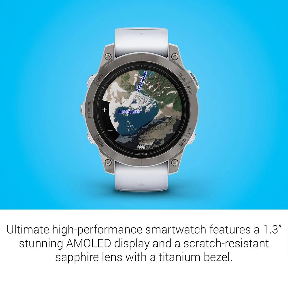 Garmin Epix Pro (Gen 2) 47mm Sapphire Titanium Whitestone with 2 Year Warranty - Image 6