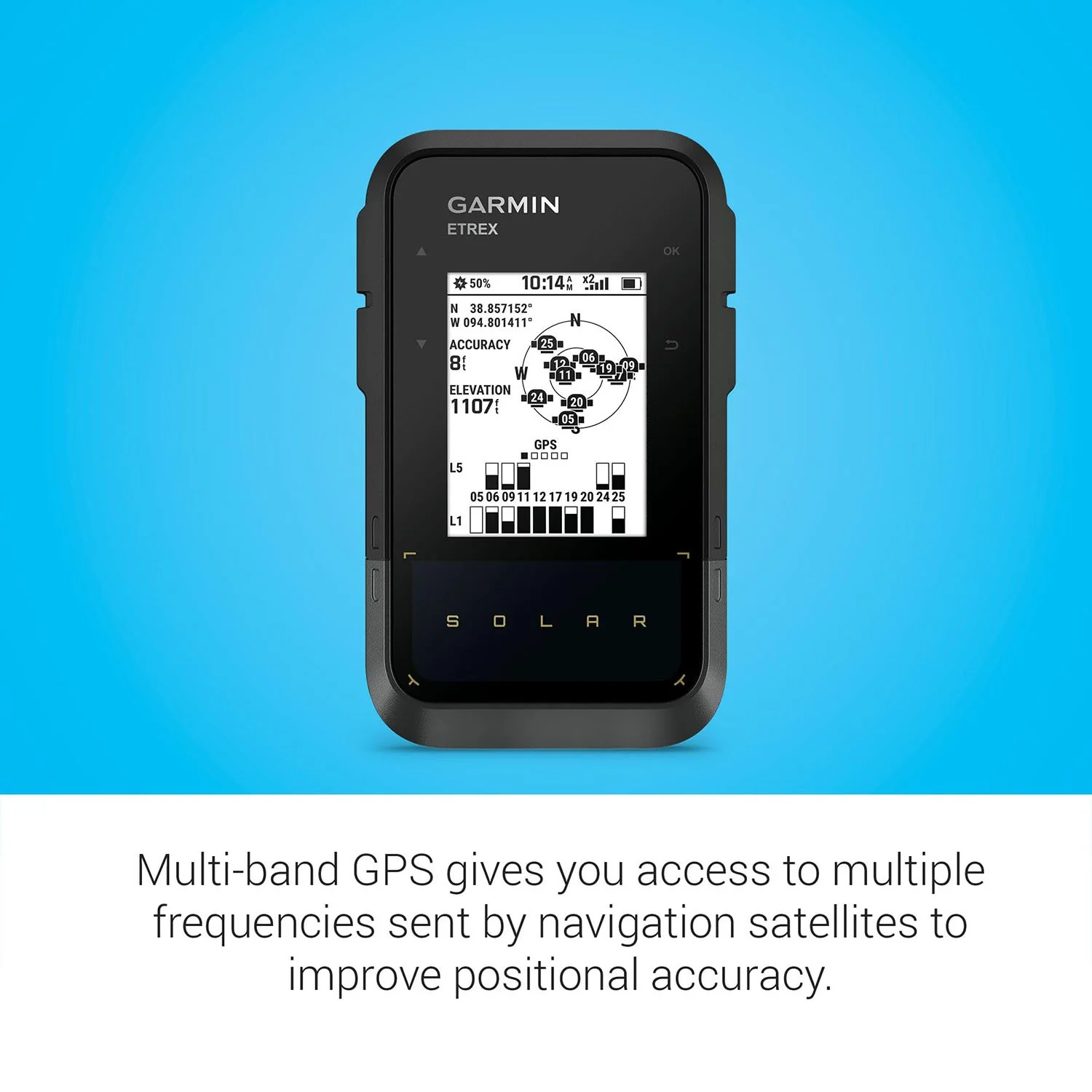 Garmin eTrex Solar Solar Powered GPS Handheld Navigator - Image 5
