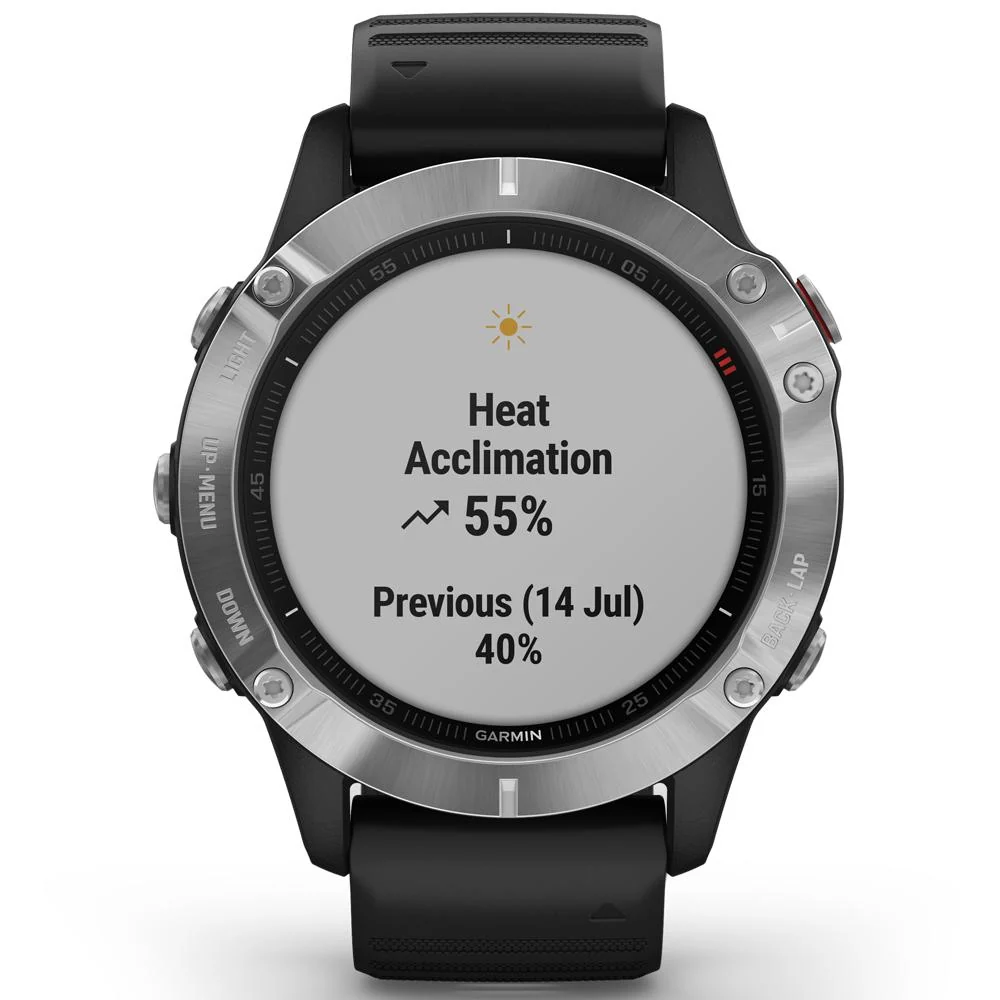 Garmin Fenix 6 Multisport GPS Smartwatch Silver w/Black Band +Fitness & Wellness Suite - Image 3