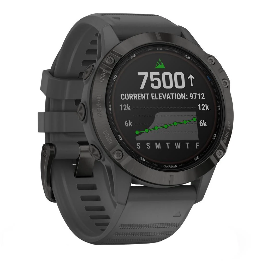 Garmin Fenix 6 Pro Solar Multisport GPS Smartwatch Black with Gray Band+Warranty - Image 2