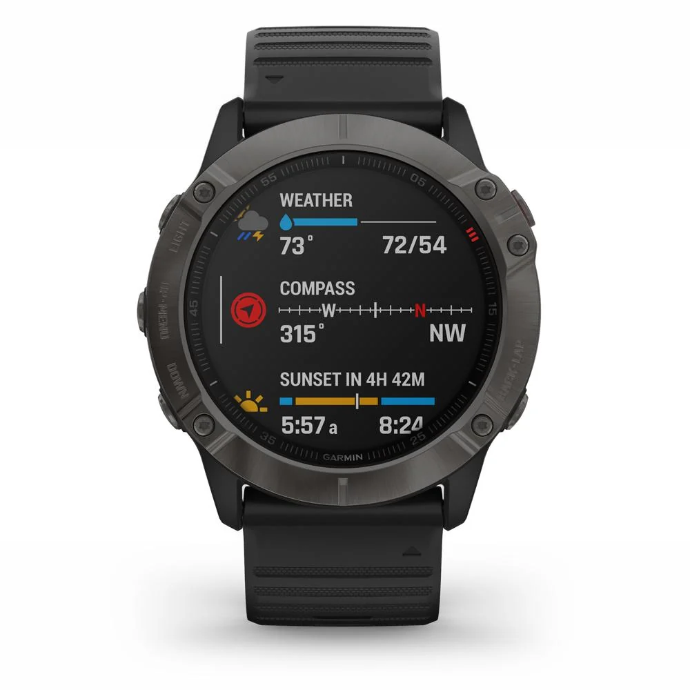 Garmin fenix 6X Sapphire Multisport GPS Smartwatch (Carbon Gray DLC) - Image 3
