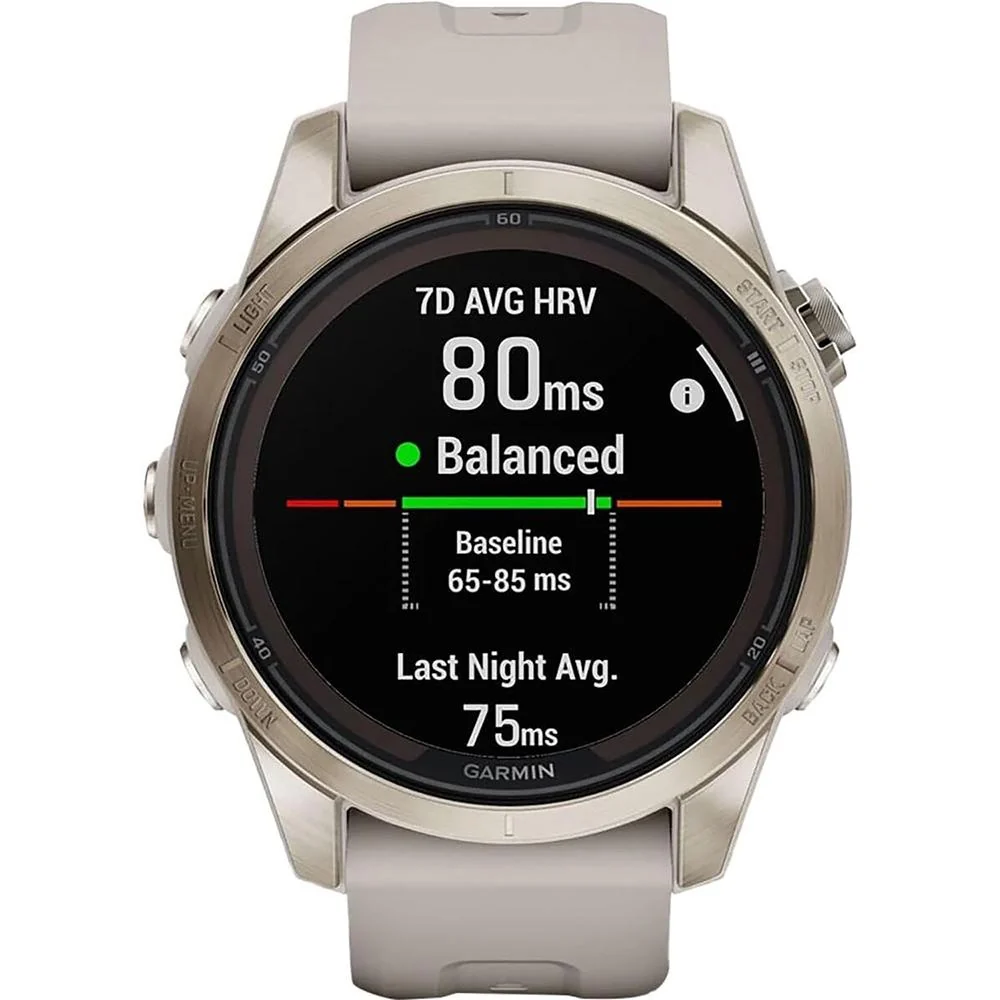Garmin fenix 7S Pro Solar, Sapphire, Soft Gold Steel, Light Sand+Charging Bundle - Image 11