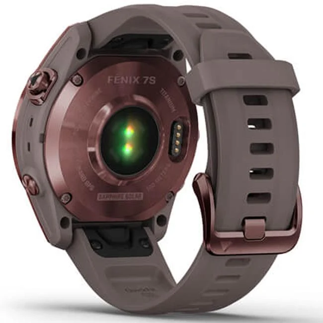 Garmin Fenix 7S Sapphire Solar Smartwatch - Dark Bronze Titanium with Shale Gray Band - Image 10