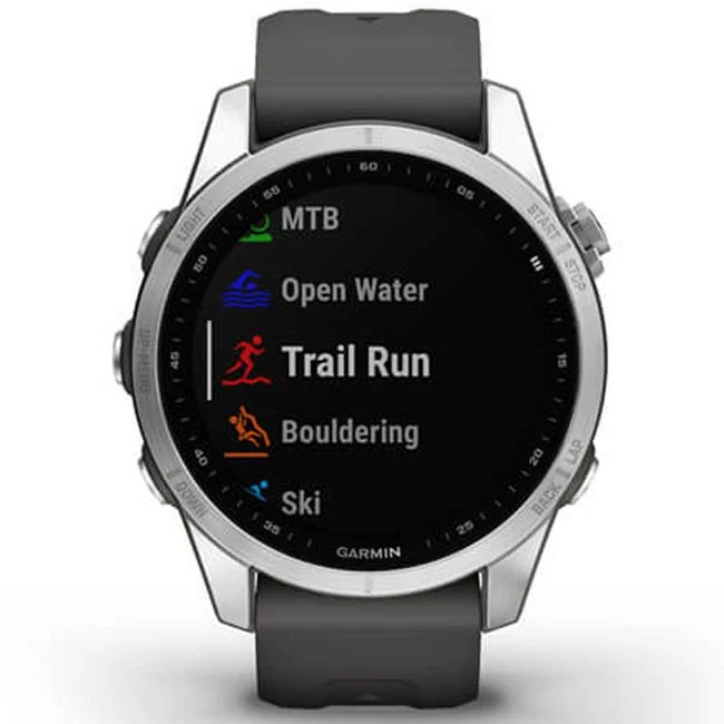 Garmin Fenix 7S Smartwatch - Silver with Graphite Band - Image 6