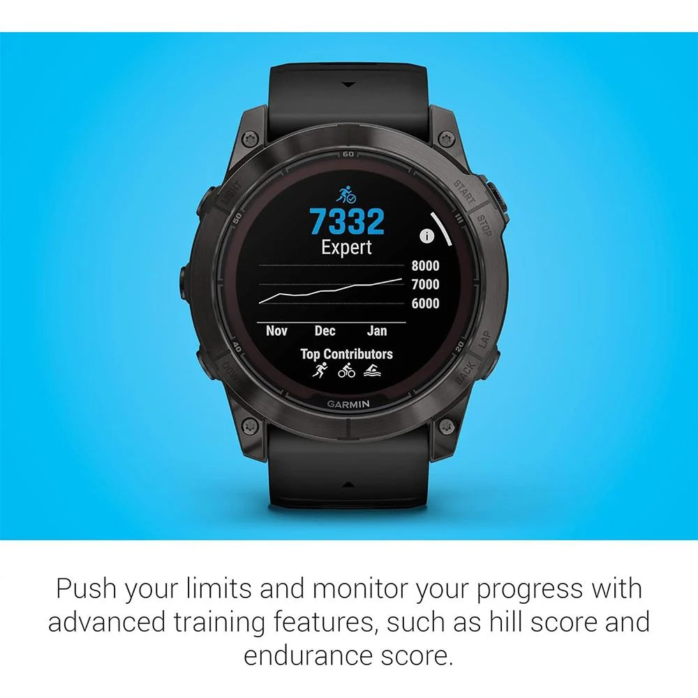 Garmin Fenix 7X Pro Solar, Sapphire, Carbon Gray Titanium, Black w/ Accessories Bundle - Image 7
