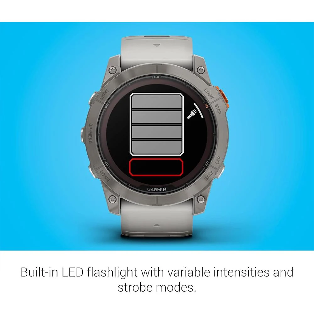 Garmin Fenix 7X Pro Solar, Sapphire, Titanium, Gray/Orange w/ Accessories Bundle - Image 3