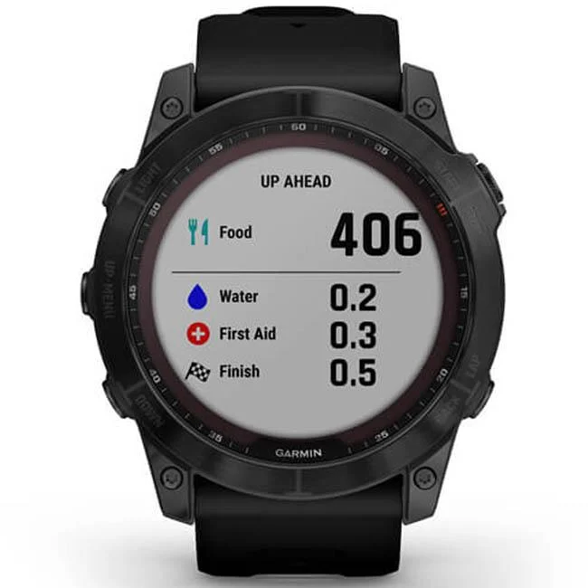 Garmin Fenix 7X Sapphire Solar Smartwatch - Black DLC Titanium with Black Band - Image 8