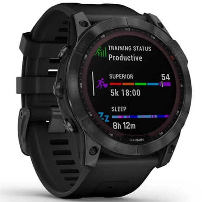 Garmin Fenix 7X Solar Smartwatch - Slate Gray with Black Band - Image 3