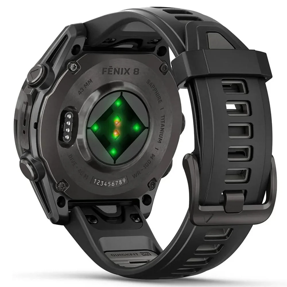 Garmin Fenix 8 43 mm AMOLED Gray Titanium with Black Band + Charging Dock Bundle - Image 11