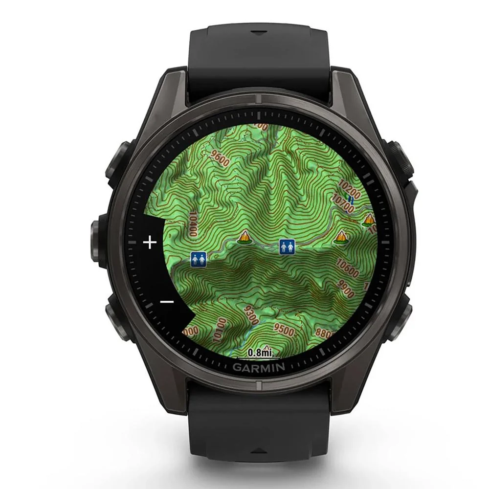 Garmin Fenix 8 43 mm AMOLED Gray Titanium with Black Band + Charging Dock Bundle - Image 8