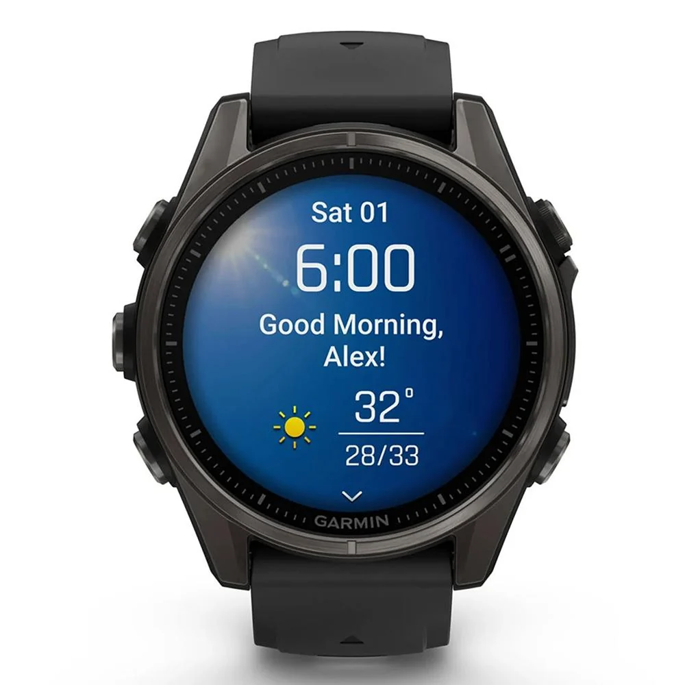 Garmin Fenix 8 43 mm AMOLED Gray Titanium with Black Band + Charging Dock Bundle - Image 9