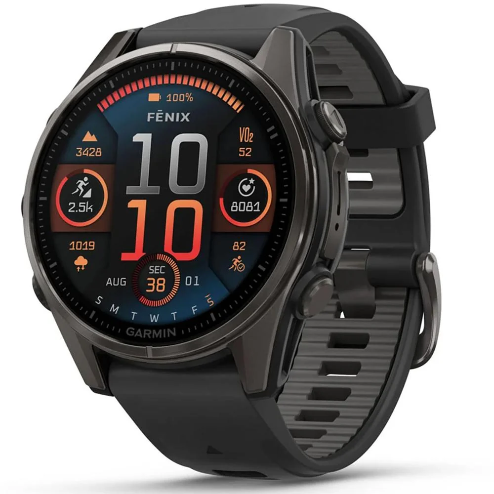 Garmin Fenix 8 43 mm, AMOLED, Sapphire, Carbon Gray DLC Titanium + Accessories Bundle - Image 2