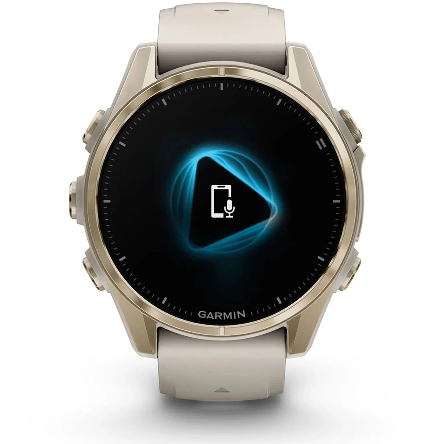 Garmin Fenix 8 43 mm, AMOLED, Sapphire, Soft Gold with Fog Gray Sandstone Silicone Band - Image 4
