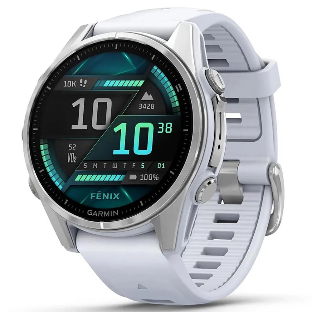 Garmin Fenix 8 43 mm, AMOLED, Silver with Whitestone Band + 20mm Band Bundle - Image 2