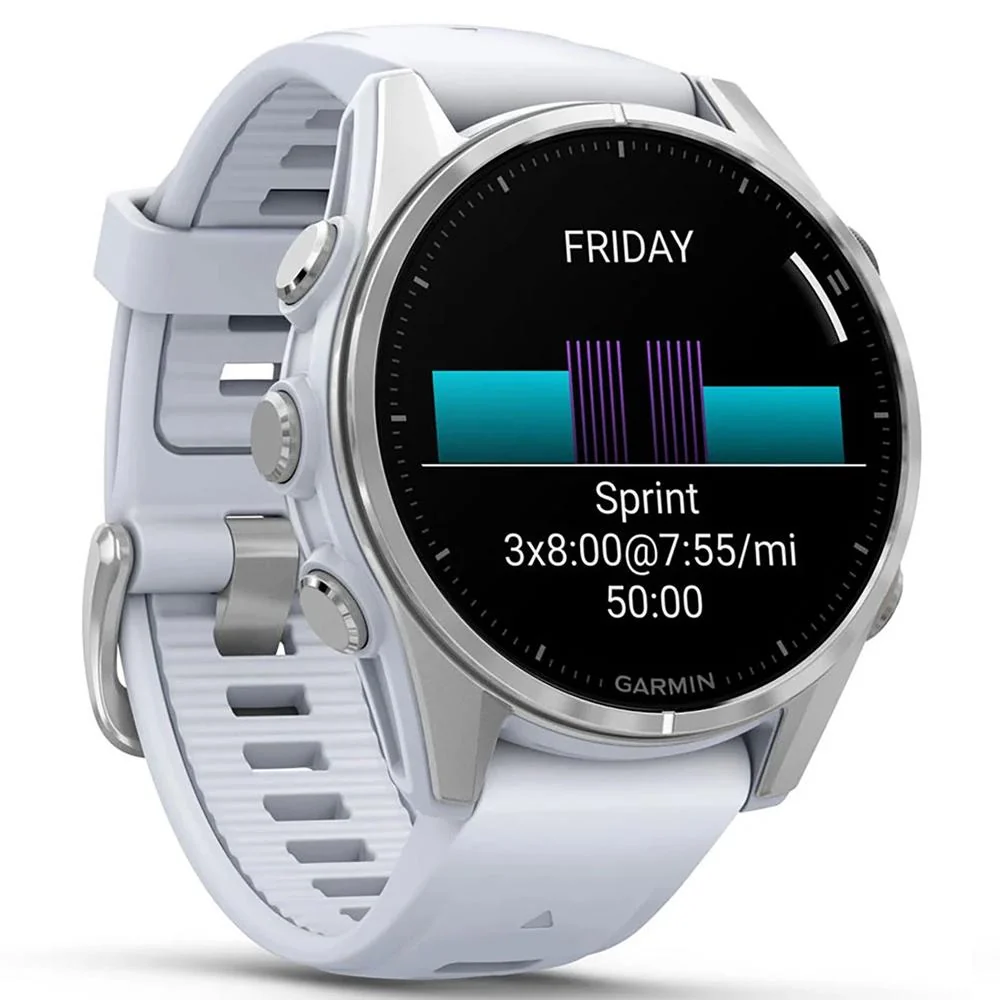 Garmin Fenix 8 43 mm, AMOLED, Silver with Whitestone Band + 20mm Band Bundle - Image 3