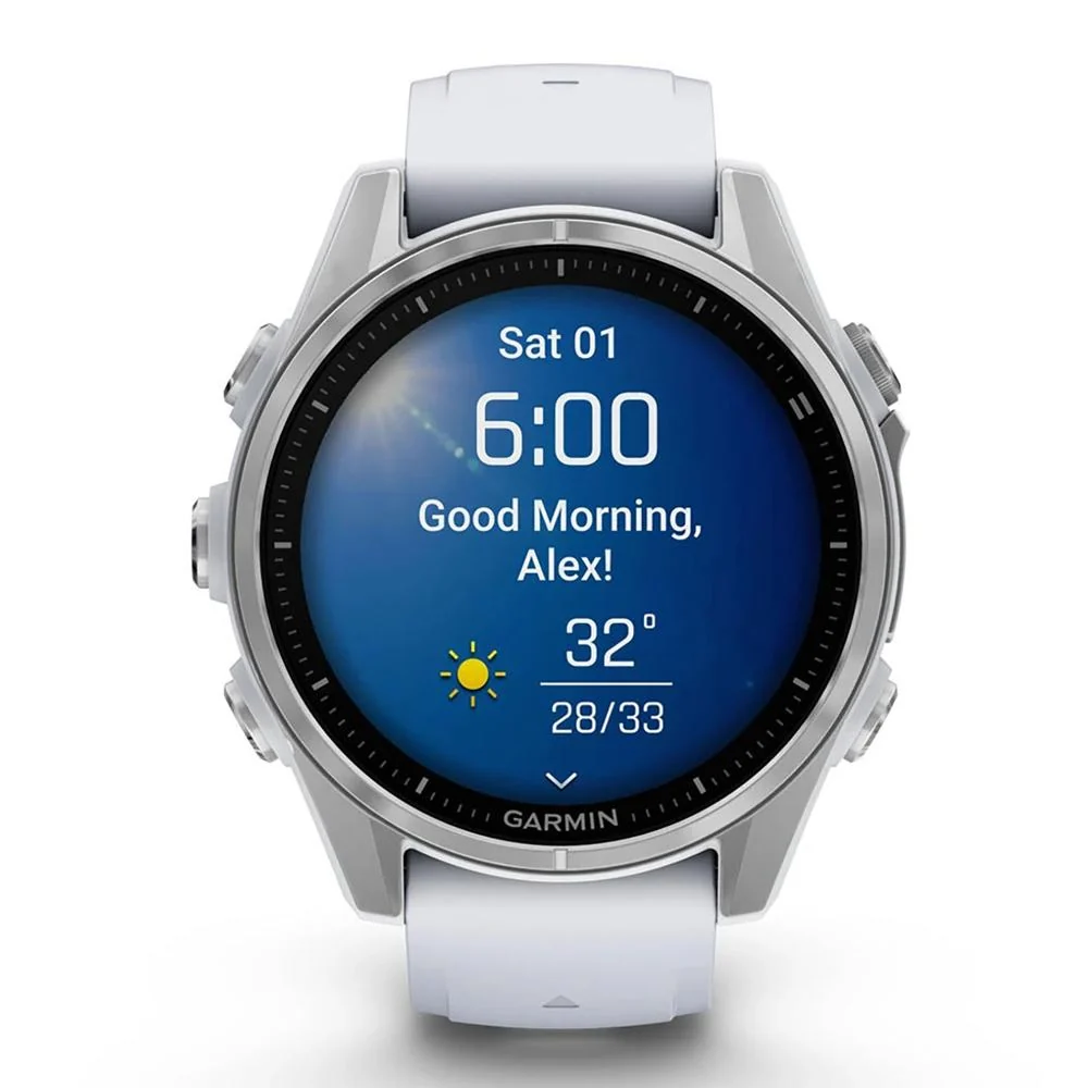 Garmin Fenix 8 43 mm, AMOLED, Silver with Whitestone Band + 20mm Band Bundle - Image 7