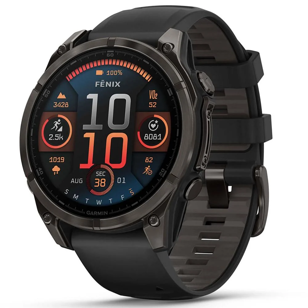 Garmin Fenix 8 47 mm AMOLED Sapphire Gray Titanium with Black Band + Band Bundle - Image 2
