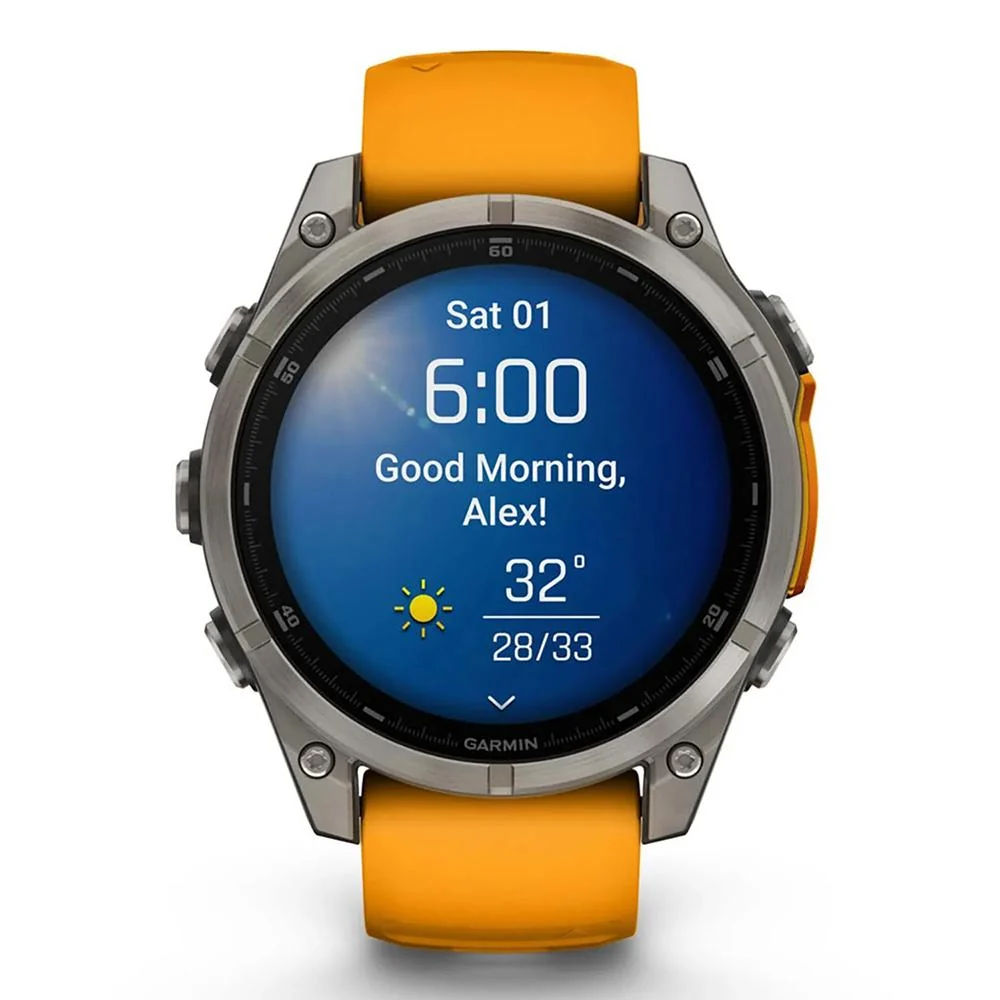 Garmin Fenix 8 47 mm AMOLED Sapphire Titanium with Orange Band + Band Bundle - Image 7