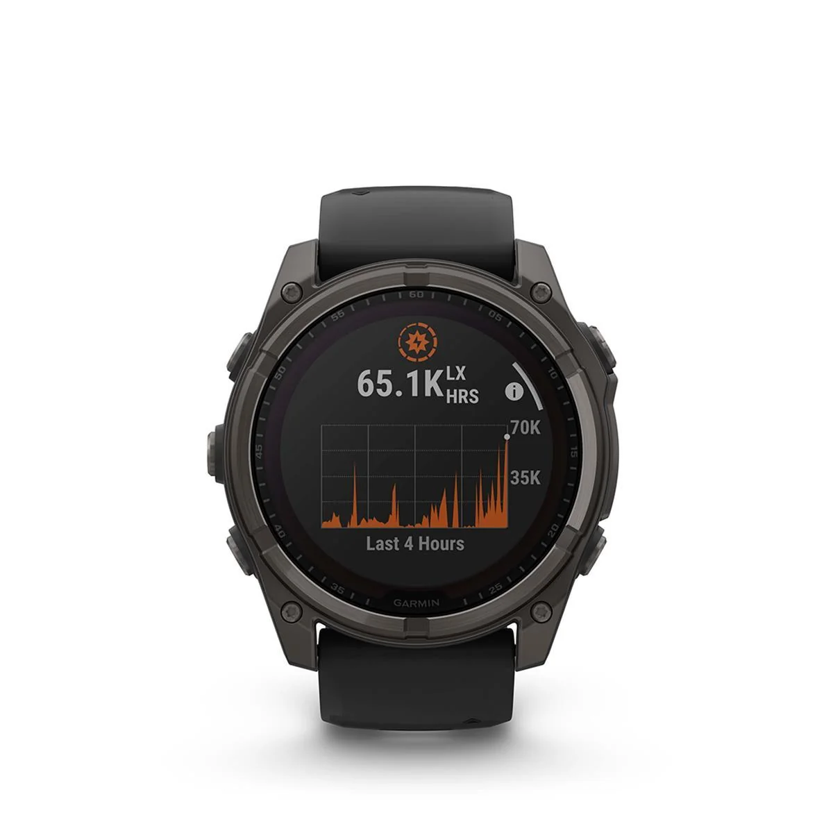 Garmin Fenix 8 47 mm, Solar Sapphire, Carbon Gray DLC Titanium with Black/Pebble Gray - Image 3