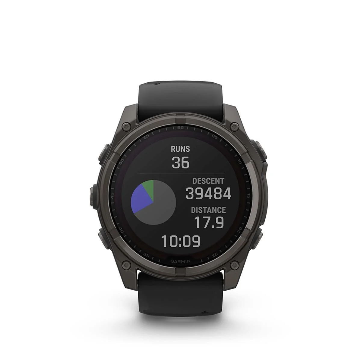 Garmin Fenix 8 47 mm, Solar Sapphire, Carbon Gray DLC Titanium with Black/Pebble Gray - Image 7