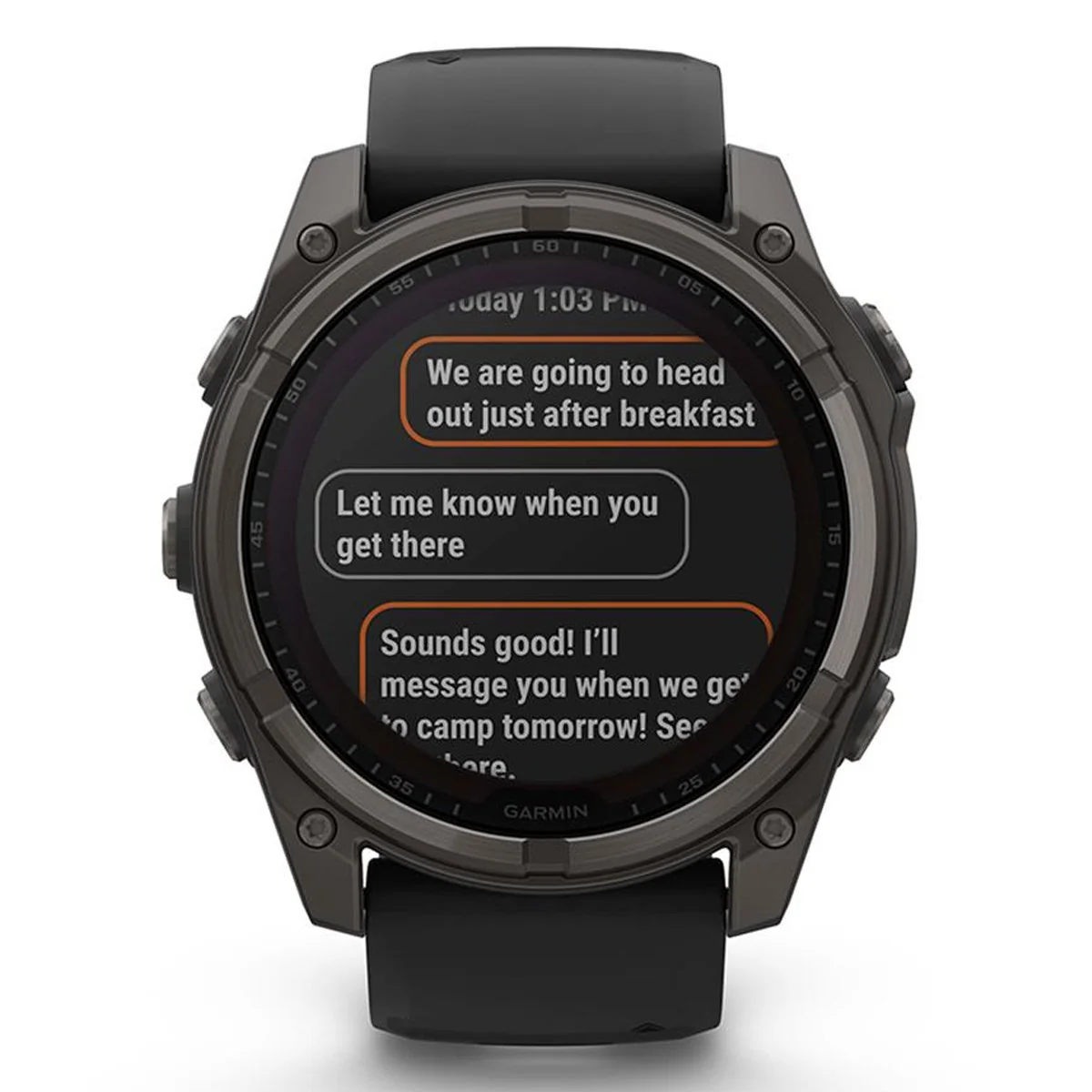 Garmin Fenix 8 47 mm, Solar Sapphire, Carbon Gray DLC Titanium with Black/Pebble Gray - Image 8
