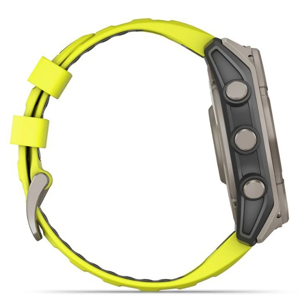 Garmin Fenix 8 47 mm Solar Titanium w/ Yellow/Graphite Band+2 Yr Warranty Bundle - Image 8