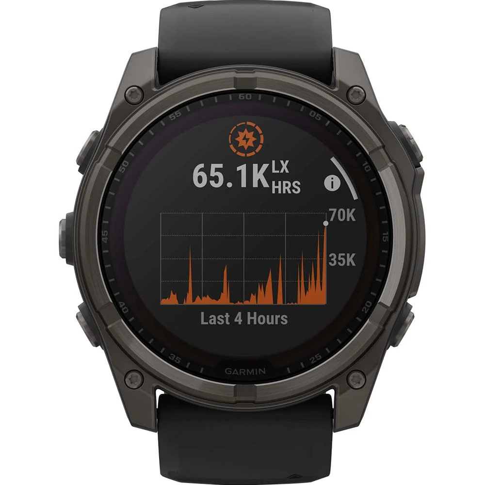 Garmin Fenix 8 51mm Solar Sapphire, Carbon Gray DLC Titanium w/ Black/Pebble Gray Band - Image 5