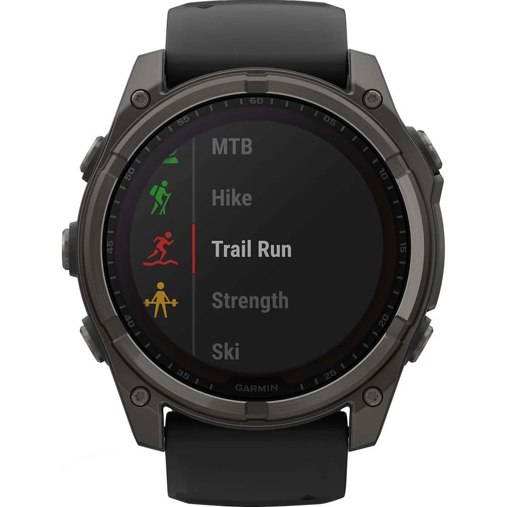 Garmin Fenix 8 51mm Solar Sapphire, Carbon Gray DLC Titanium w/ Black/Pebble Gray Band - Image 8
