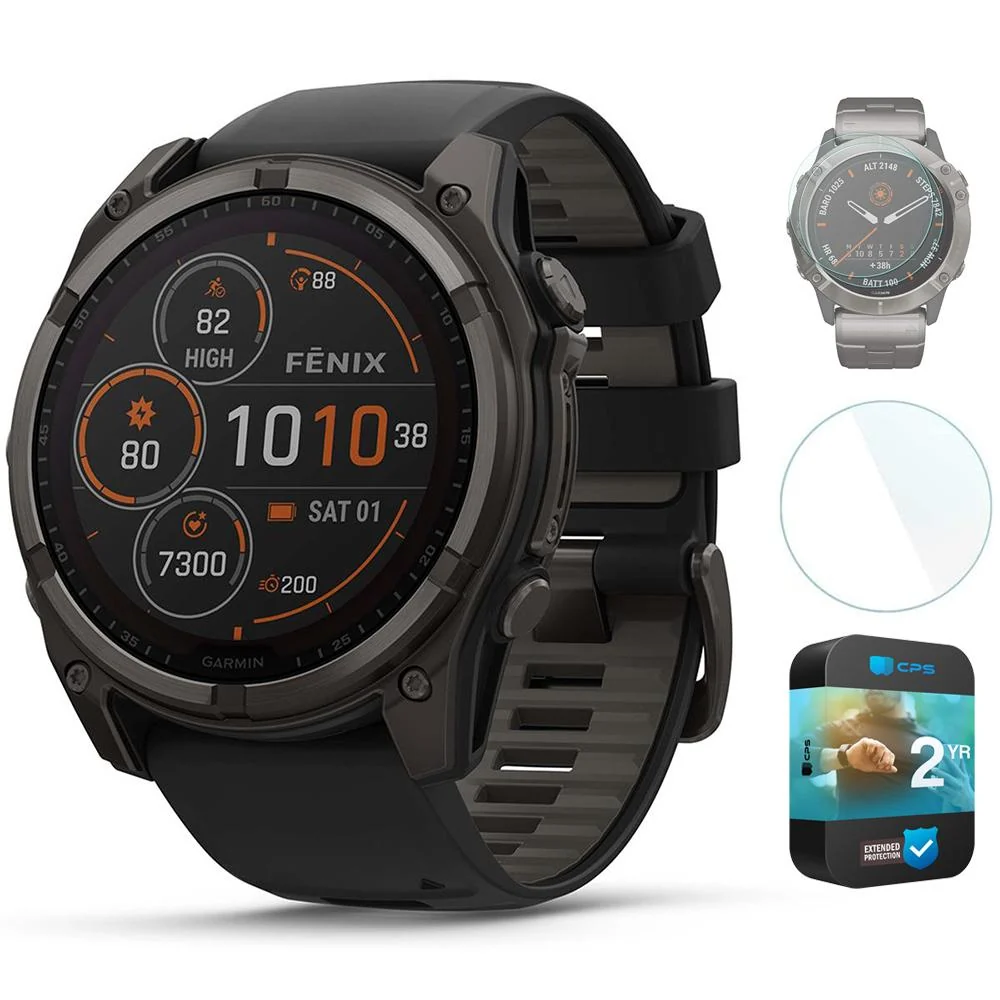 Garmin Fenix 8 51mm Solar Sapphire Gray with Screen Protector & 2 Year Warranty - Image 2