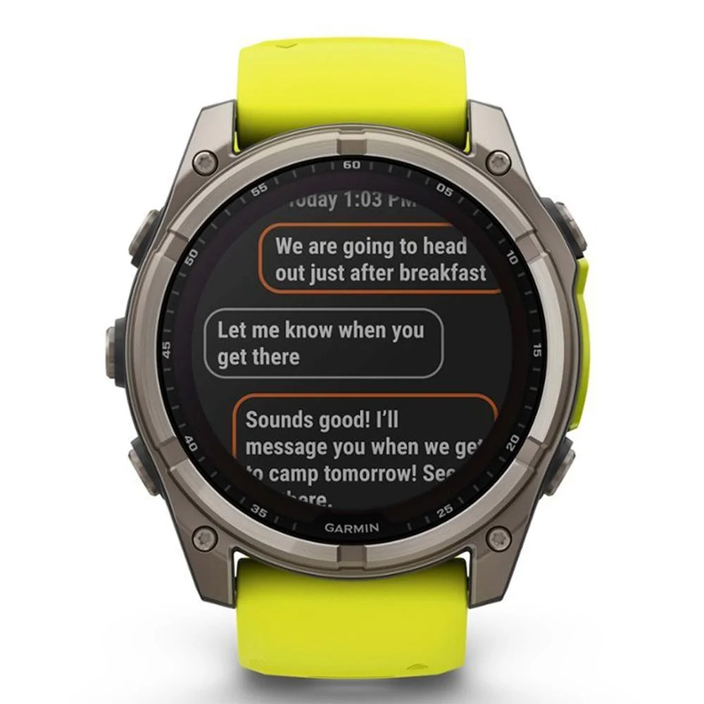 Garmin Fenix 8 51mm Solar Titanium w/ Yellow/Graphite Band+2 Yr Warranty Bundle - Image 11