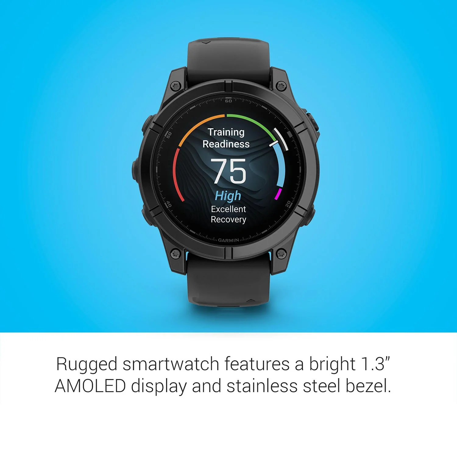 Garmin fenix E 47 mm, AMOLED,Slate Gray Steel with Black Silicone Band - Image 3
