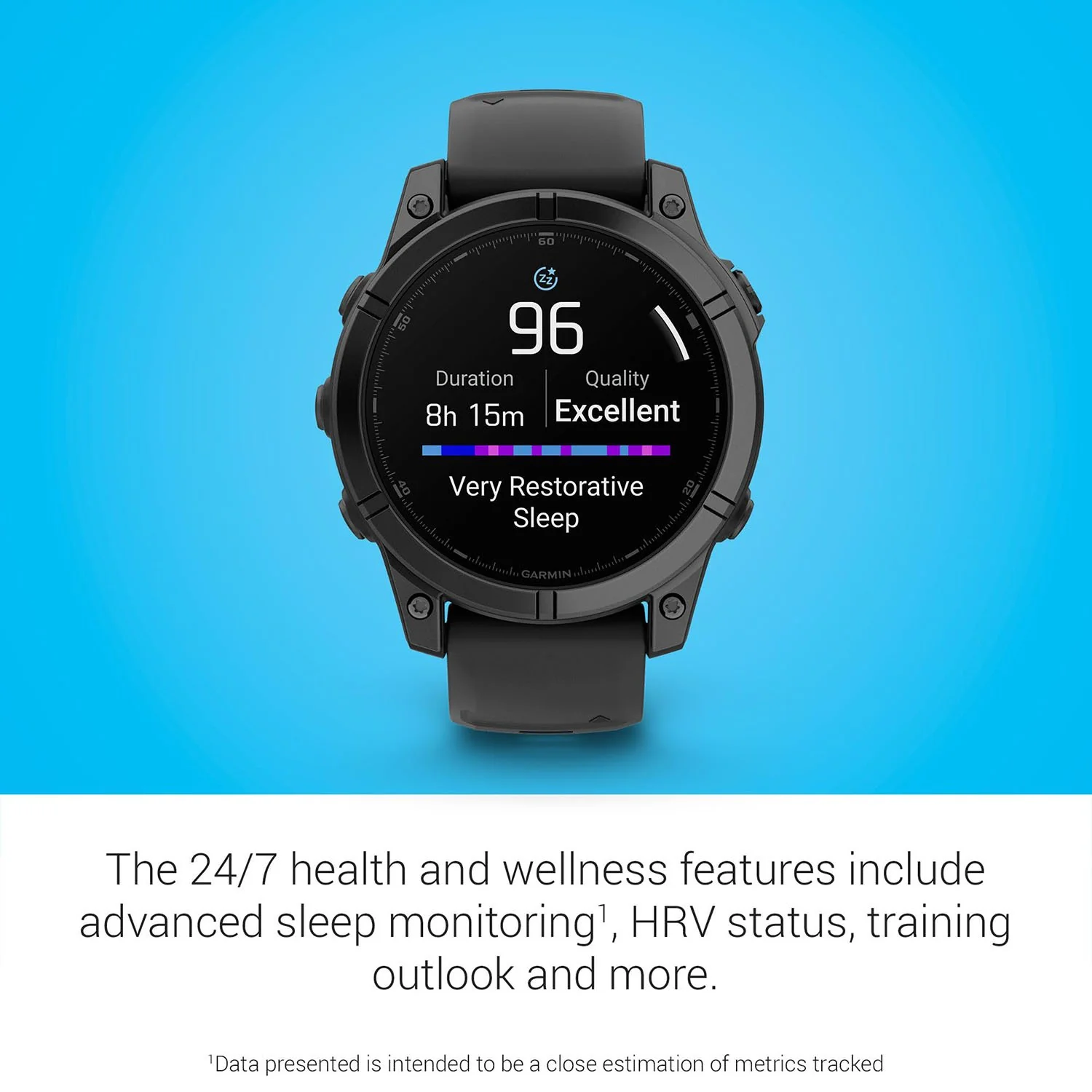 Garmin fenix E 47 mm, AMOLED,Slate Gray Steel with Black Silicone Band - Image 6
