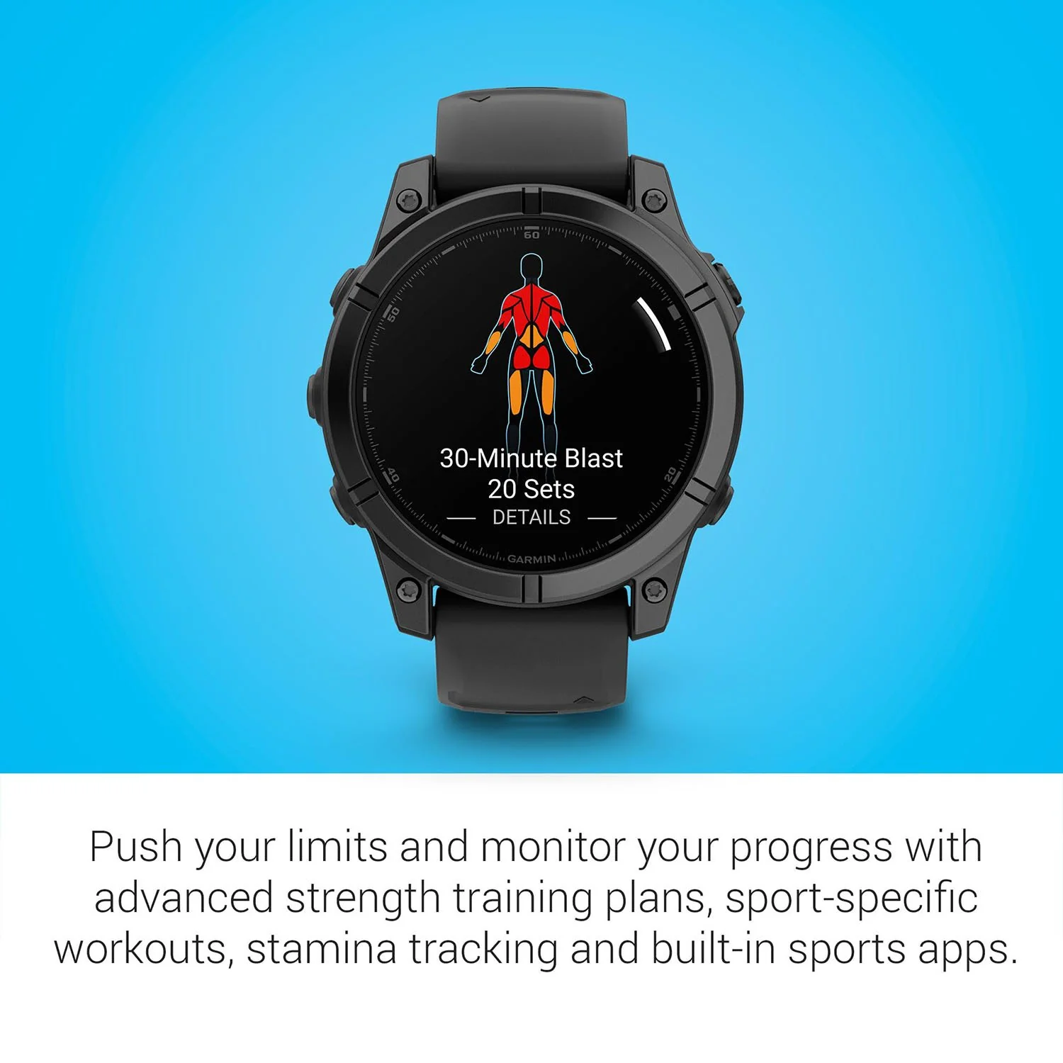 Garmin Fenix E 47 mm, AMOLED, Stainless Steel with Black Silicone Band - Image 4