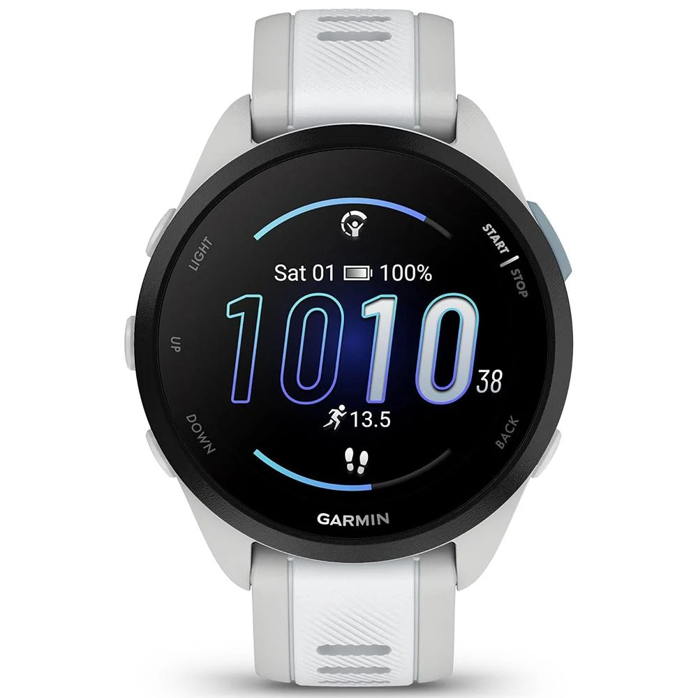 Garmin Forerunner 165 Music Smart Sport Watch Gray + Whitestone with Band Bundle - Image 2