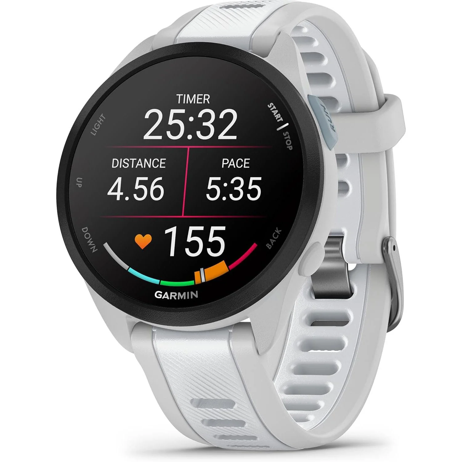 Garmin Forerunner 165 Music Smart Sport Watch, Mist Gray + Whitestone - Image 5