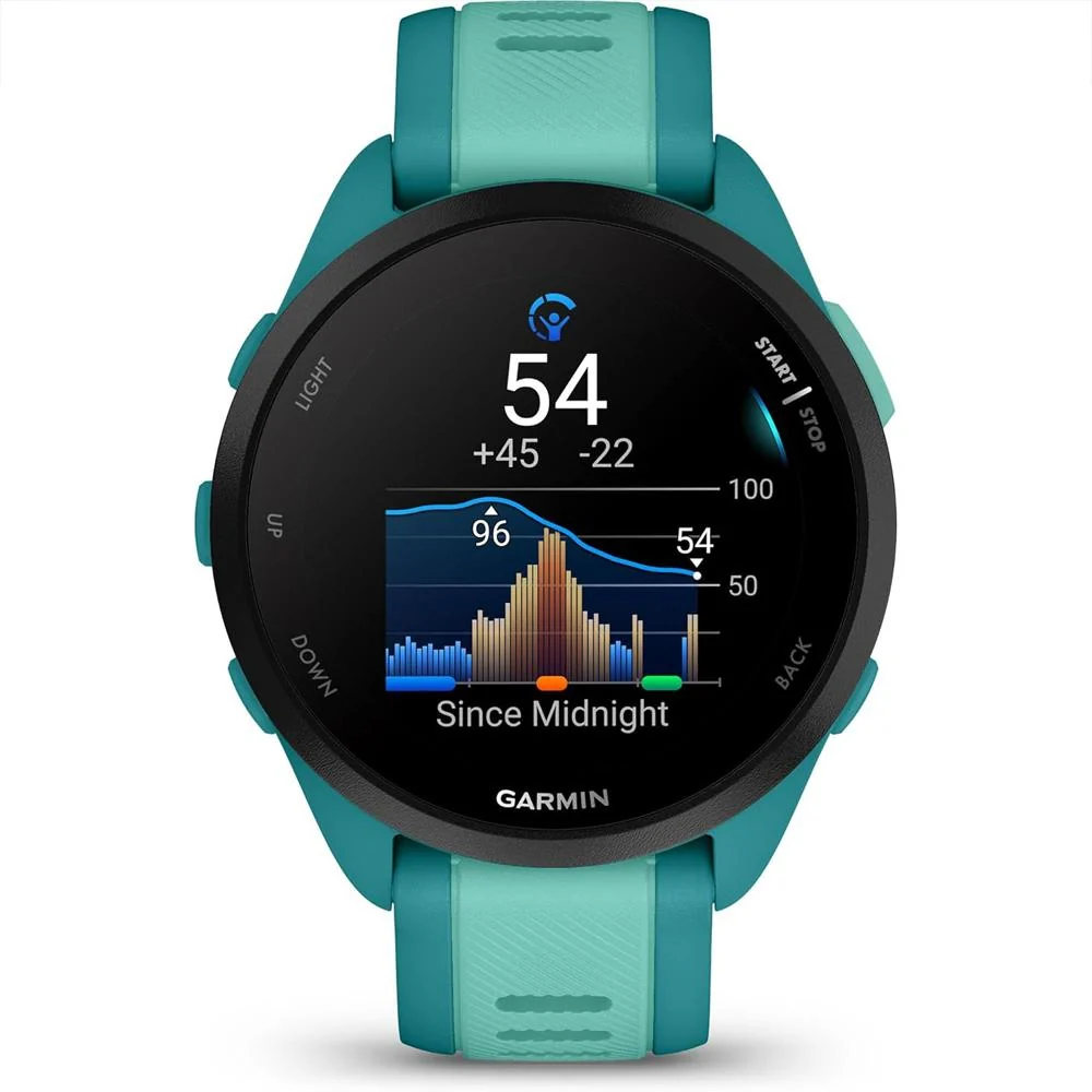 Garmin Forerunner 165 Music Smart Sport Watch, Turquoise +Aqua + 2 Year Warranty Bundle - Image 5