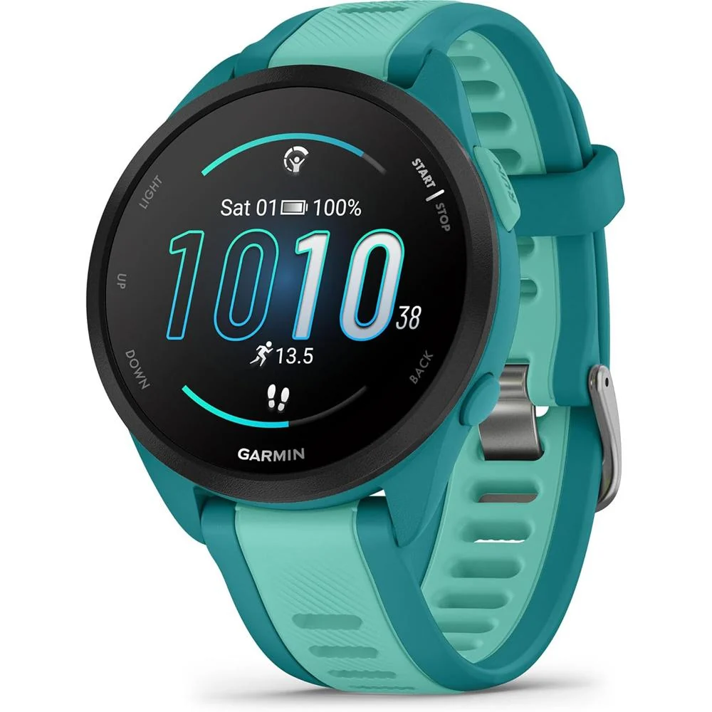 Garmin Forerunner 165 Music Smart Sport Watch, Turquoise +Aqua w/ HRM 200 (XS-S) Bundle - Image 3