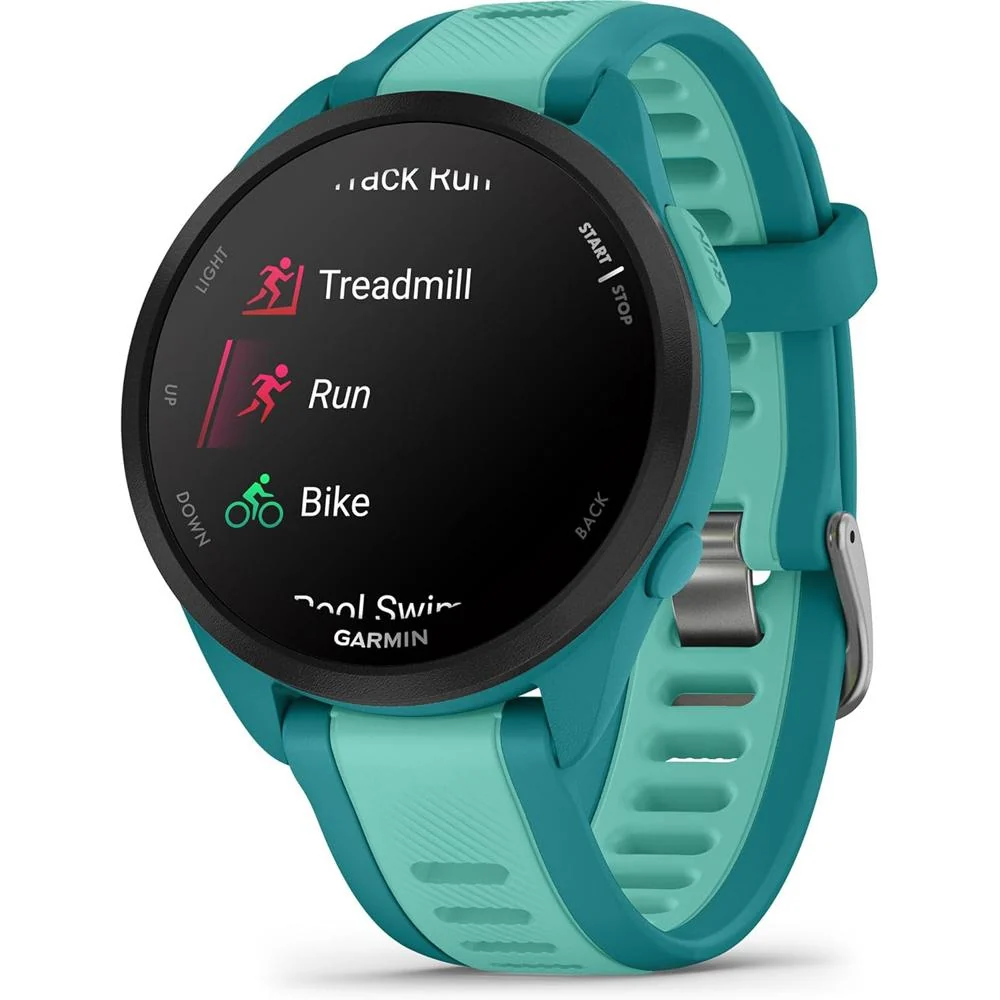 Garmin Forerunner 165 Music Smart Sport Watch, Turquoise +Aqua w/ HRM 200 (XS-S) Bundle - Image 4