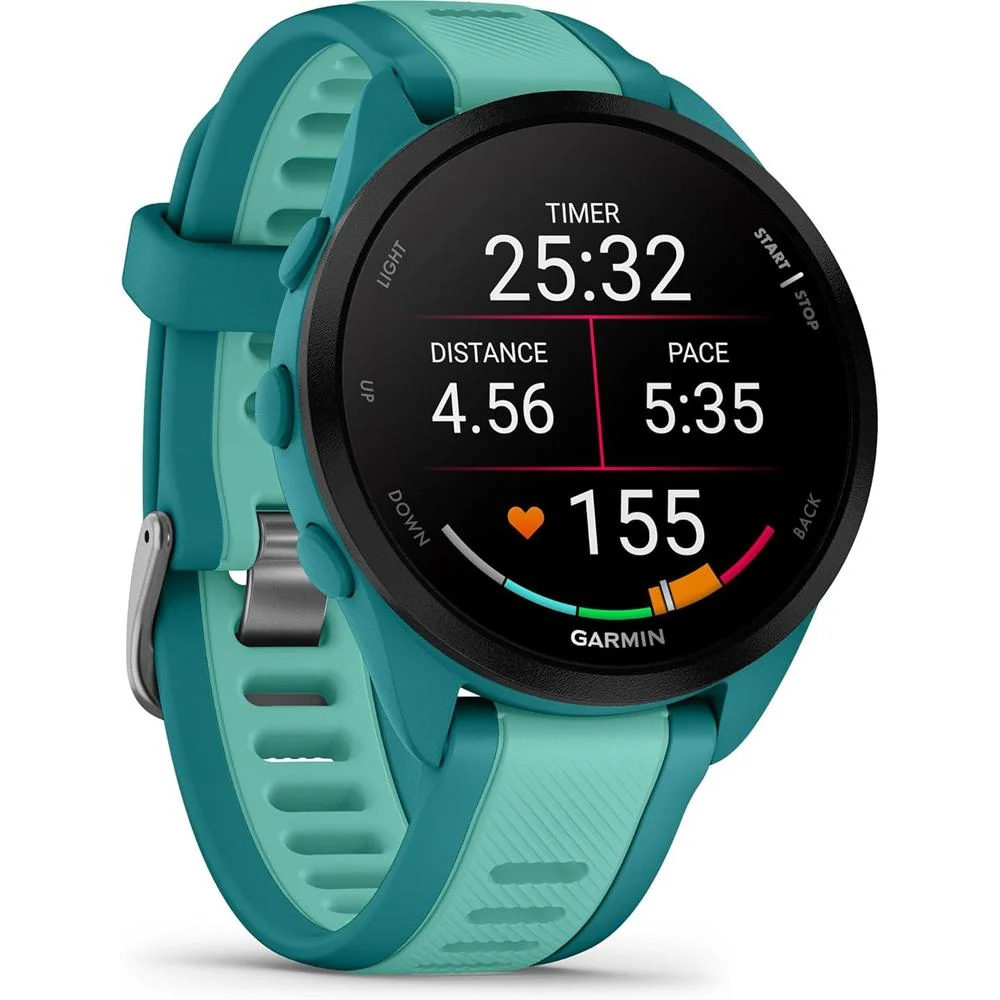 Garmin Forerunner 165 Music Smart Sport Watch, Turquoise +Aqua w/ HRM 200 (XS-S) Bundle - Image 5
