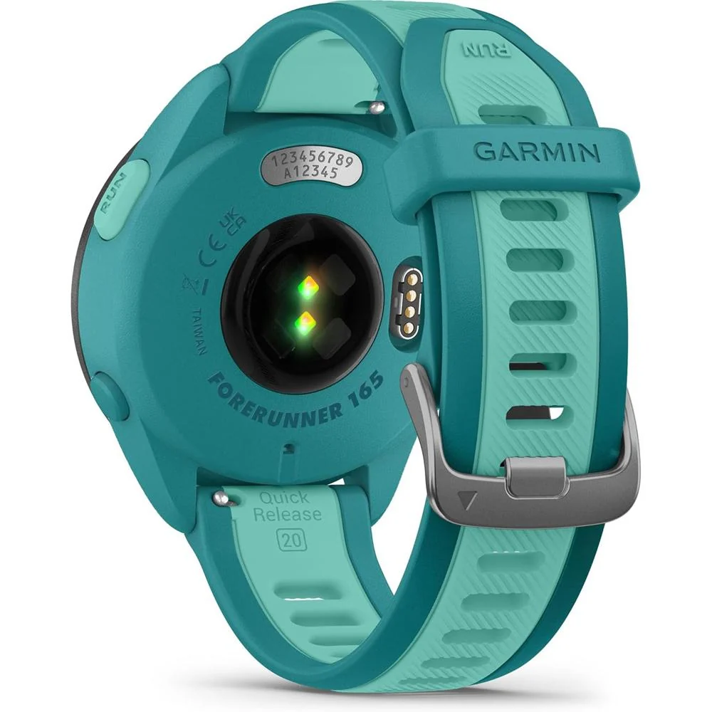 Garmin Forerunner 165 Music Smart Sport Watch, Turquoise +Aqua w/ HRM 200 (XS-S) Bundle - Image 7