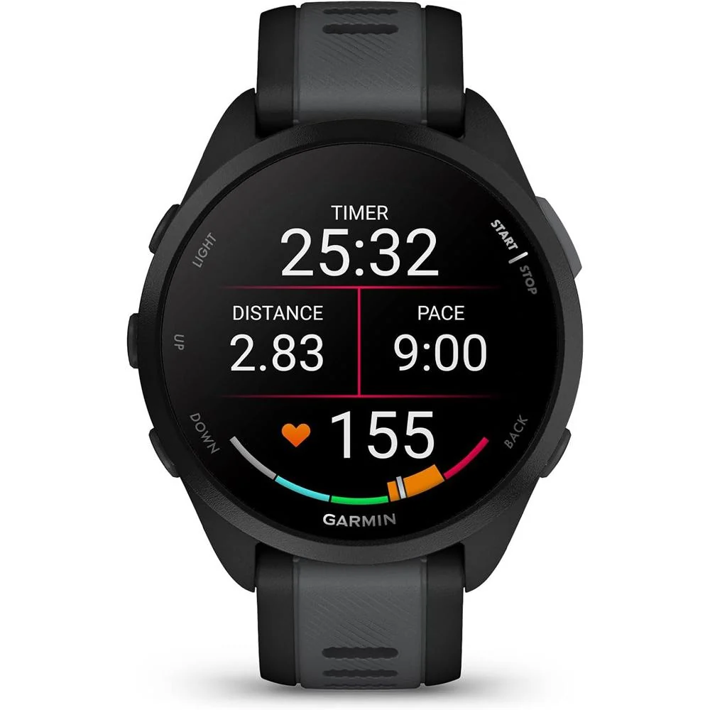 Garmin Forerunner 165 Smart Sport Watch, Black + Slate Gray w/ HRM 200 (M-XL) Bundle - Image 4