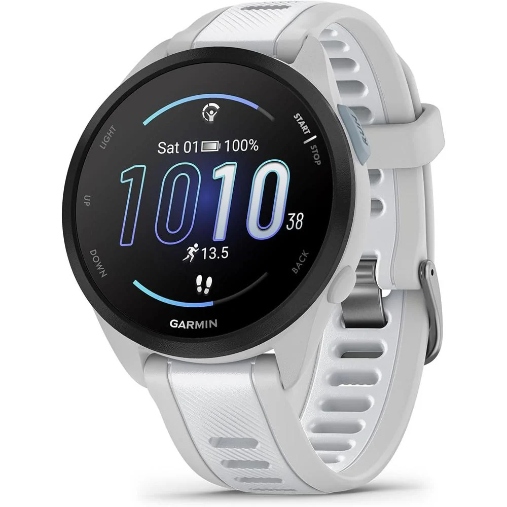 Garmin Forerunner 165 Smart Sport Watch, Mist Gray + Whitestone + HRM 200 (M-XL) Bundle - Image 3