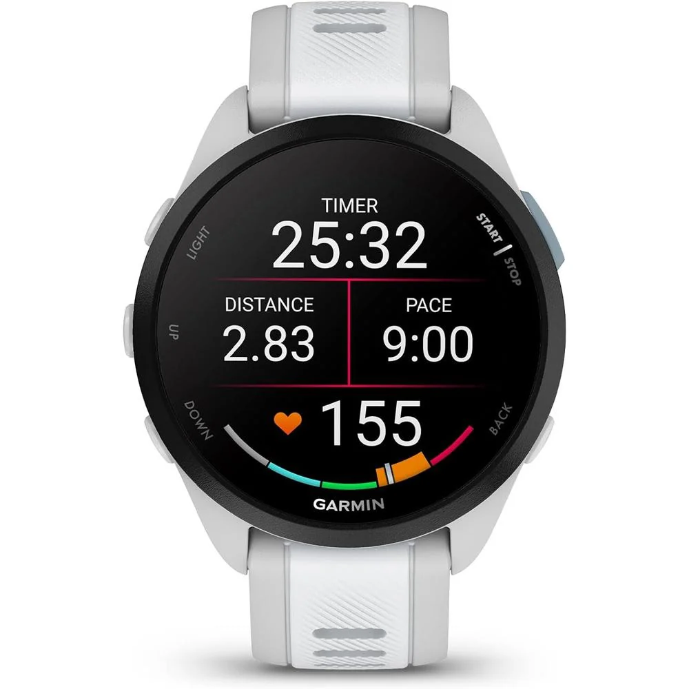 Garmin Forerunner 165 Smart Sport Watch, Mist Gray + Whitestone + HRM 200 (M-XL) Bundle - Image 4