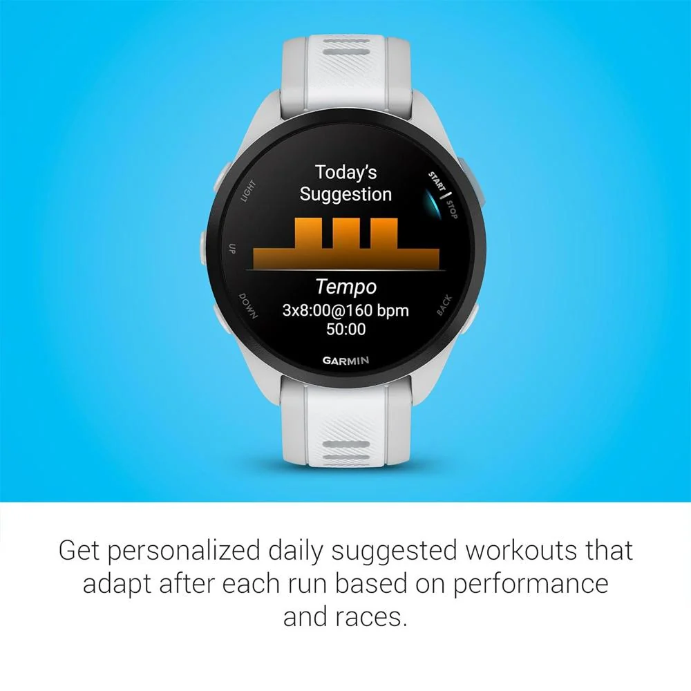 Garmin Forerunner 165 Smart Sport Watch, Mist Gray + Whitestone + HRM 200 (XS-S) Bundle - Image 5