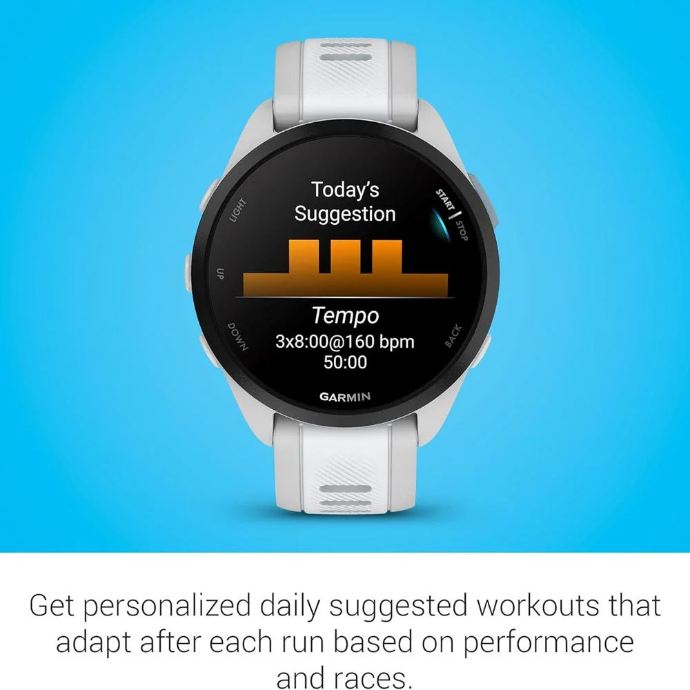 Garmin Forerunner 165 Smart Sport Watch, Mist Gray + Whitestone w/ Accessories Bundle - Image 12
