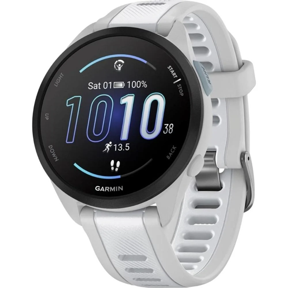 Garmin Forerunner 165 Smart Sport Watch Mist Gray + Whitestone with Band Bundle - Image 2